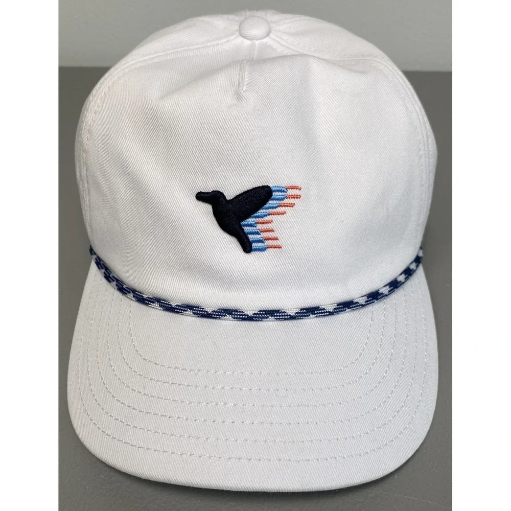 Birddogs White Rope Hat Snapback Cotton Twill Embroidered Bird Logo Cap Men